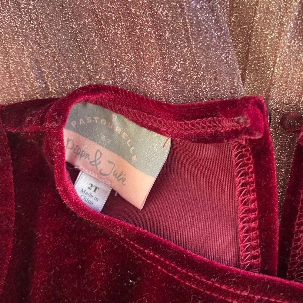 pastourelle by pippa & julie velvet shimmer holiday dress
